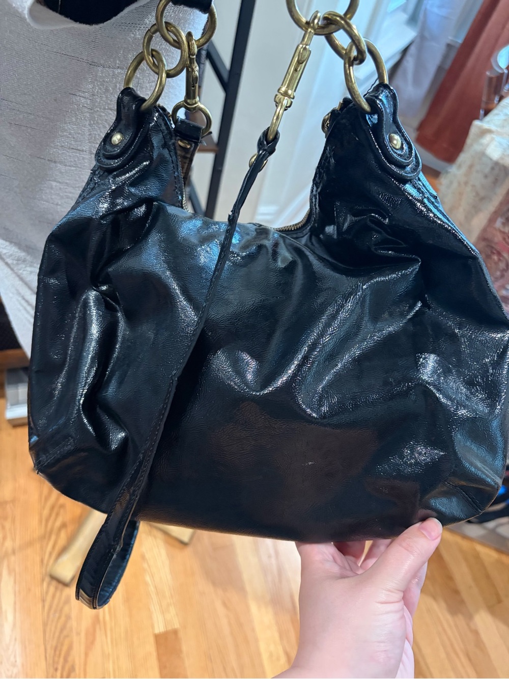 Black Coach Daisy Hobo Bag with Double Pockets - F23401 - Picture 5 of 11